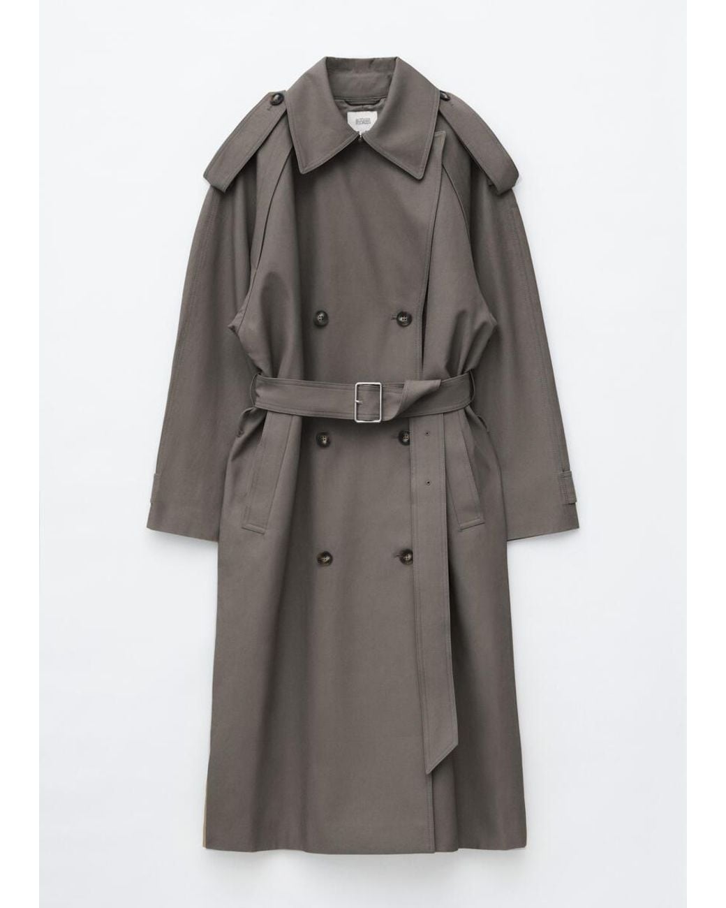 & Other Stories Gray Relaxed Trench Coat