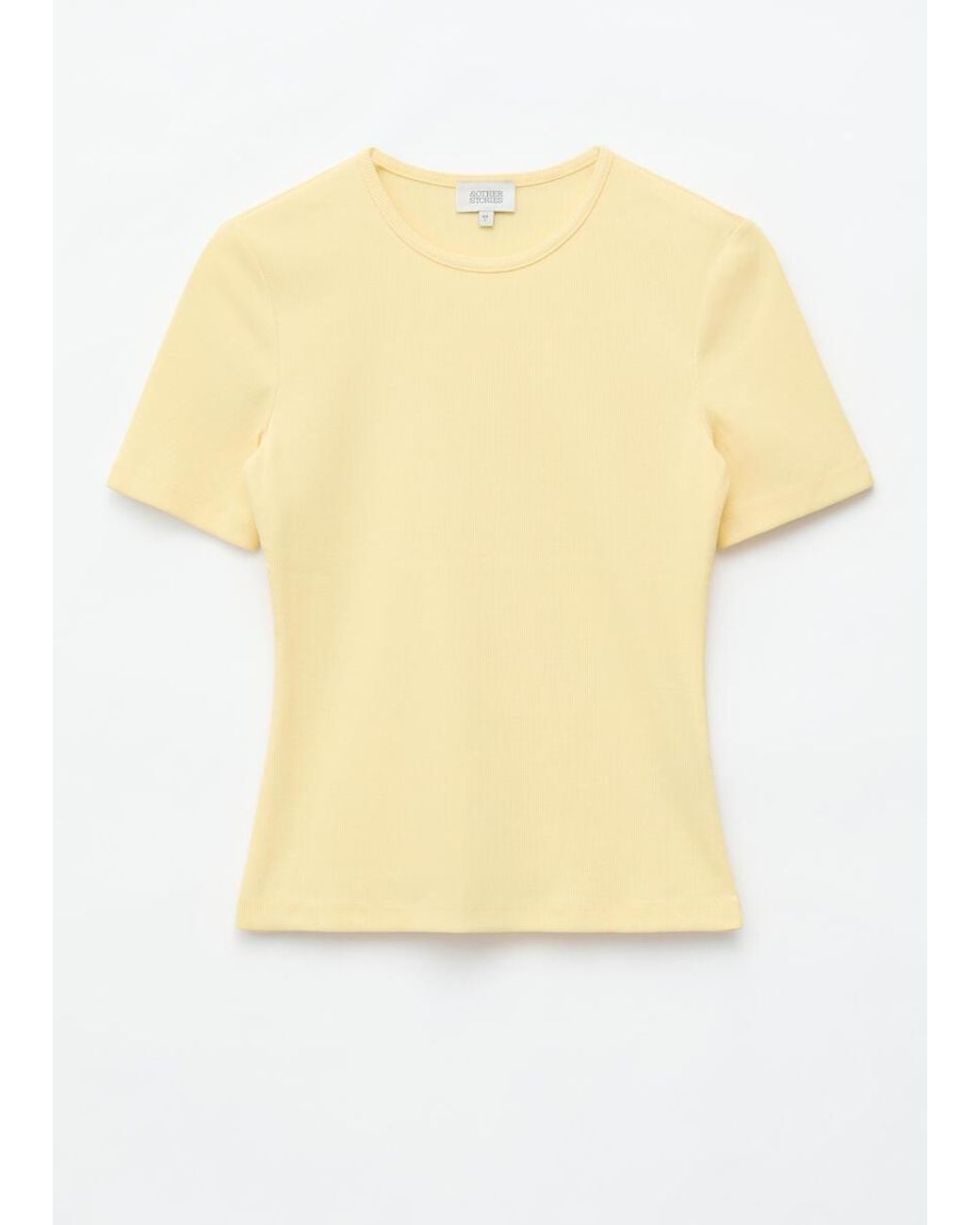 & Other Stories Blue Ribbed T-Shirt
