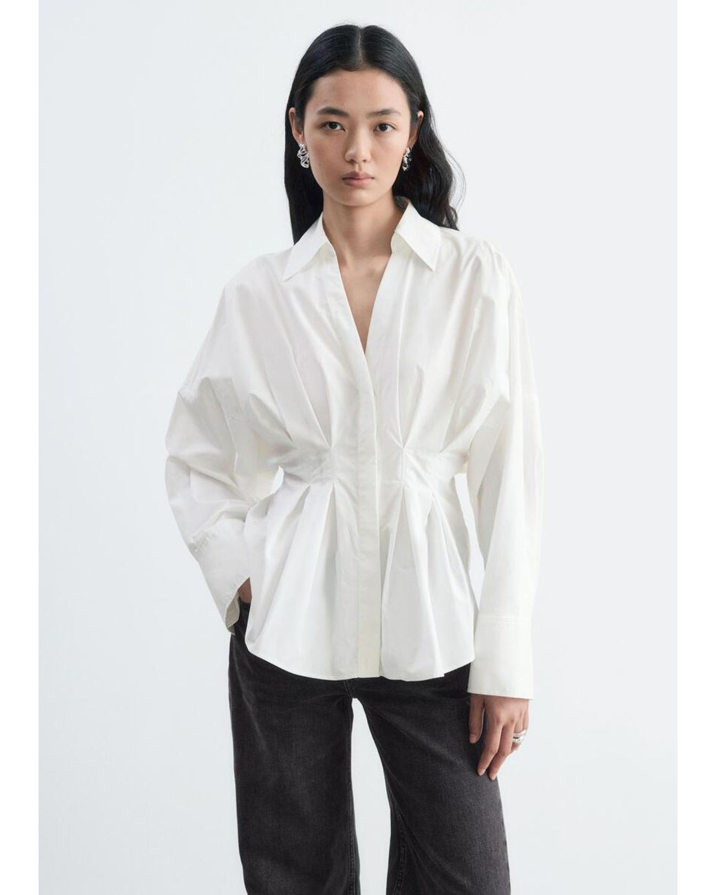 & Other Stories White Fitted-Waist Shirt