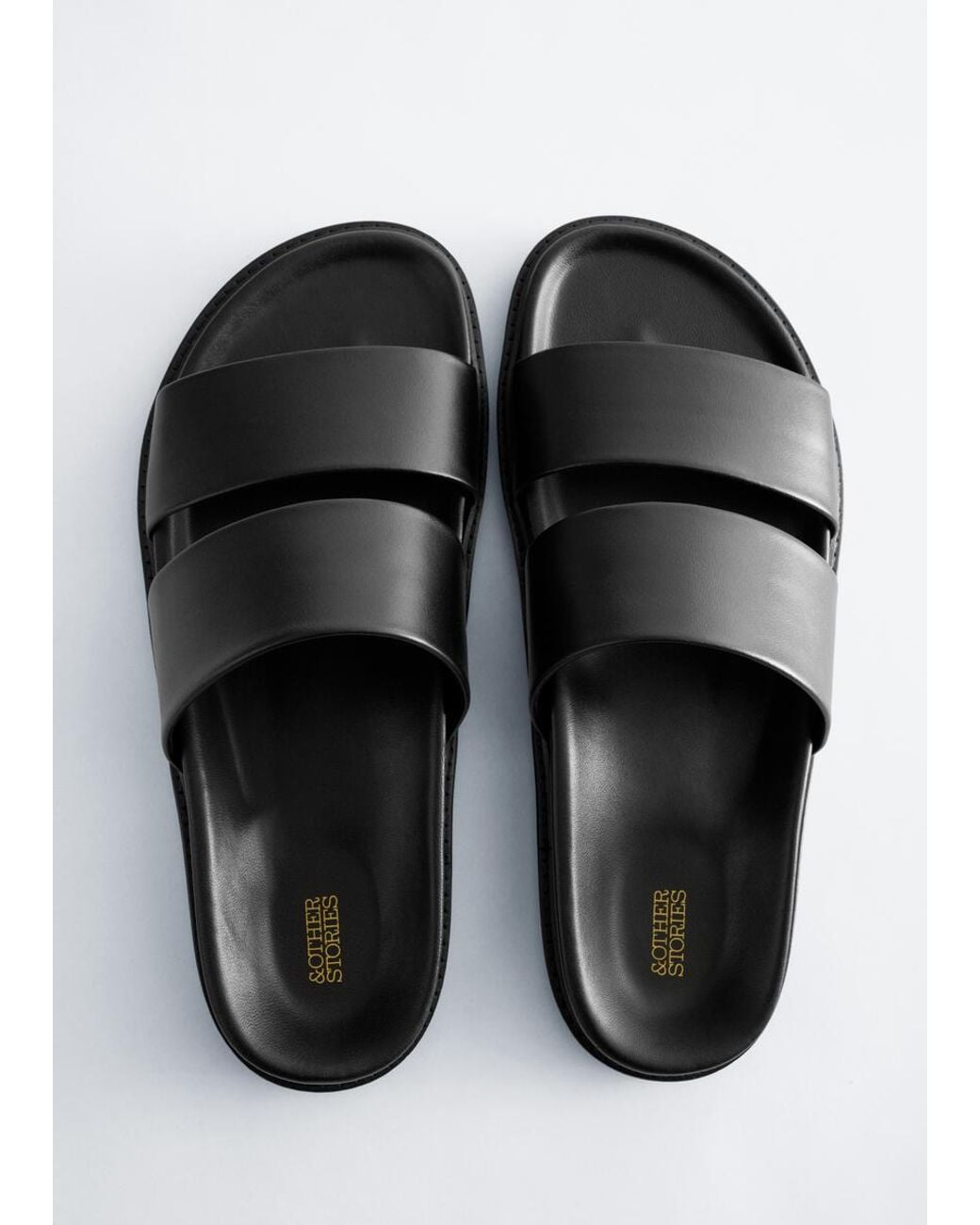 & Other Stories Blue Leather Sandals