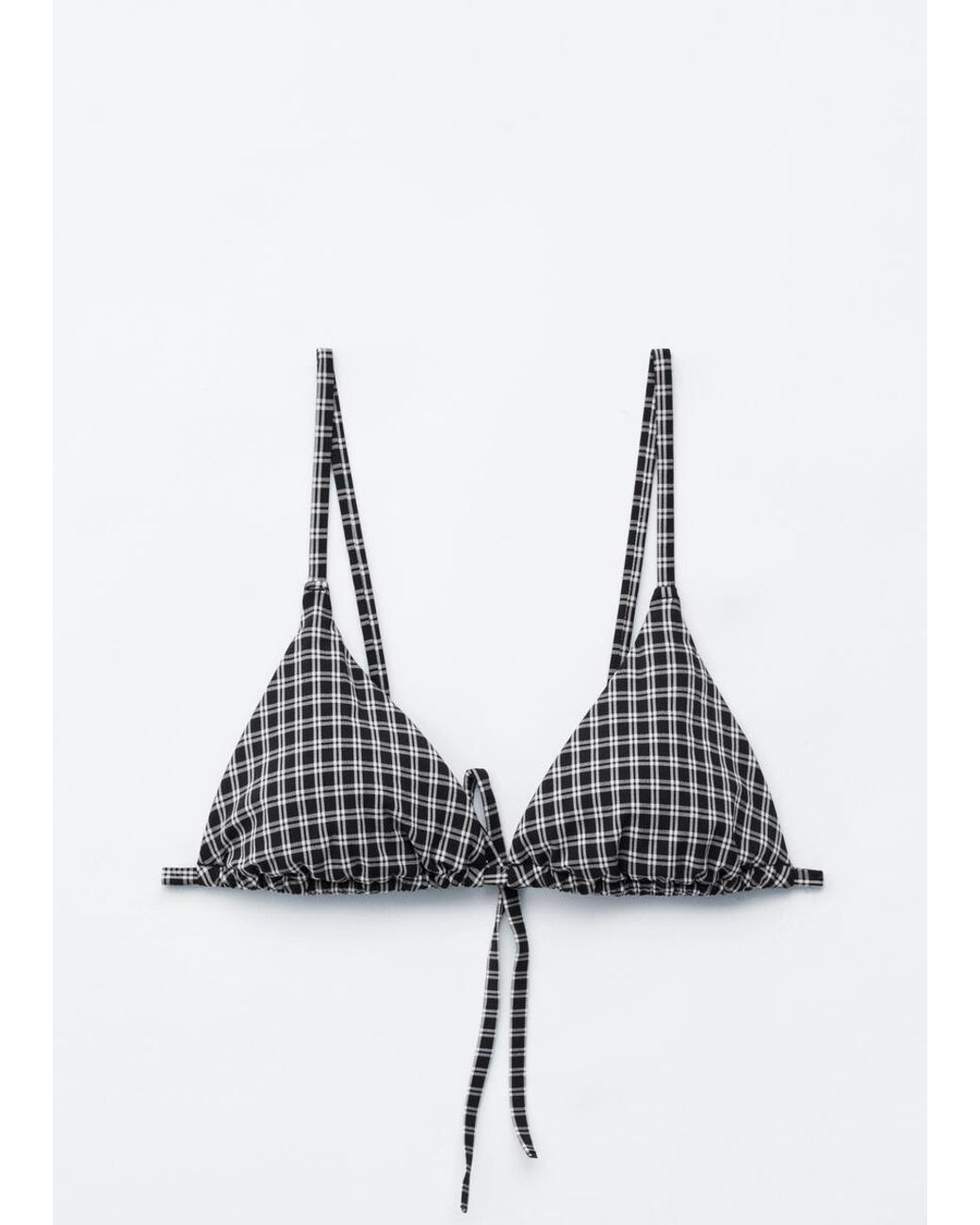 & Other Stories Black Triangle Bikini Top