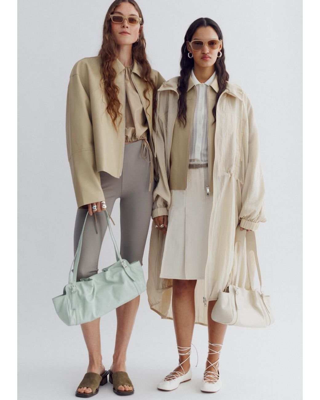 & Other Stories Natural Relaxed Leather Jacket