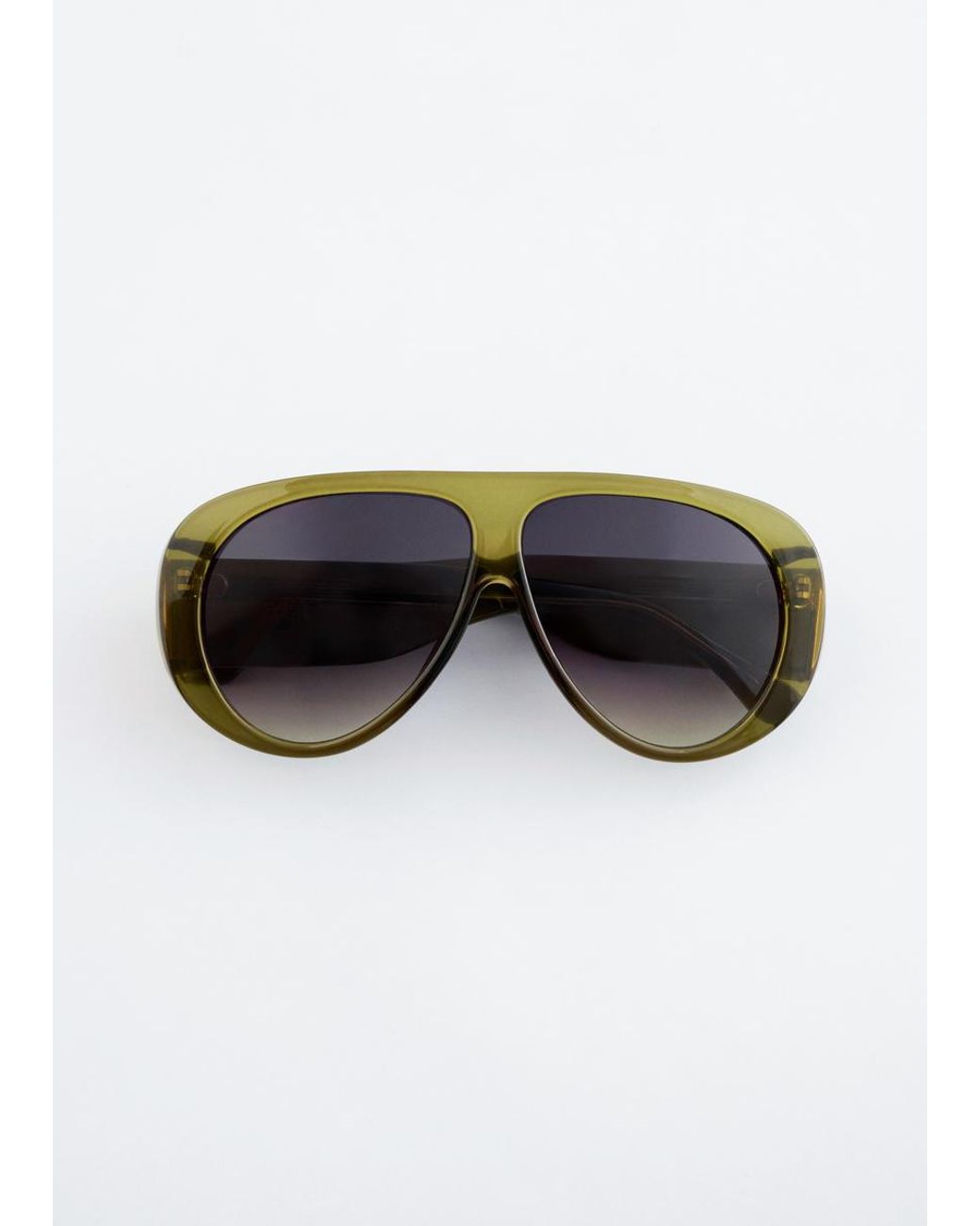 & Other Stories Brown Oversized Aviator Sunglasses