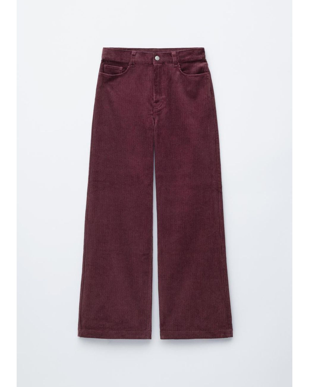 & Other Stories Red Wide-Leg Corduroy Trousers
