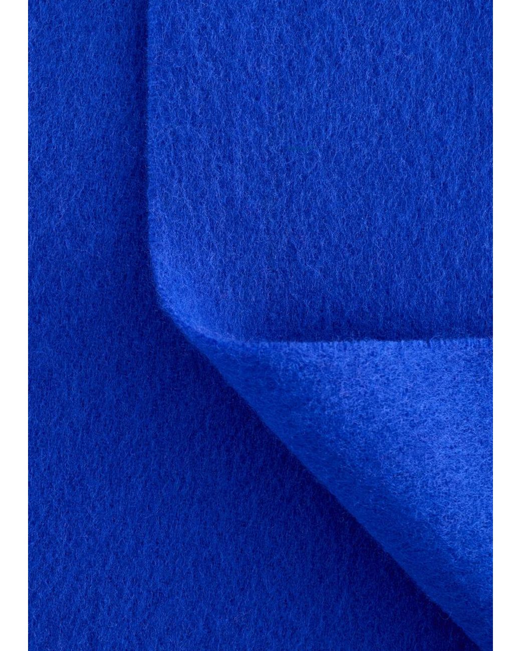 & Other Stories Blue Fringed Wool Blanket Scarf