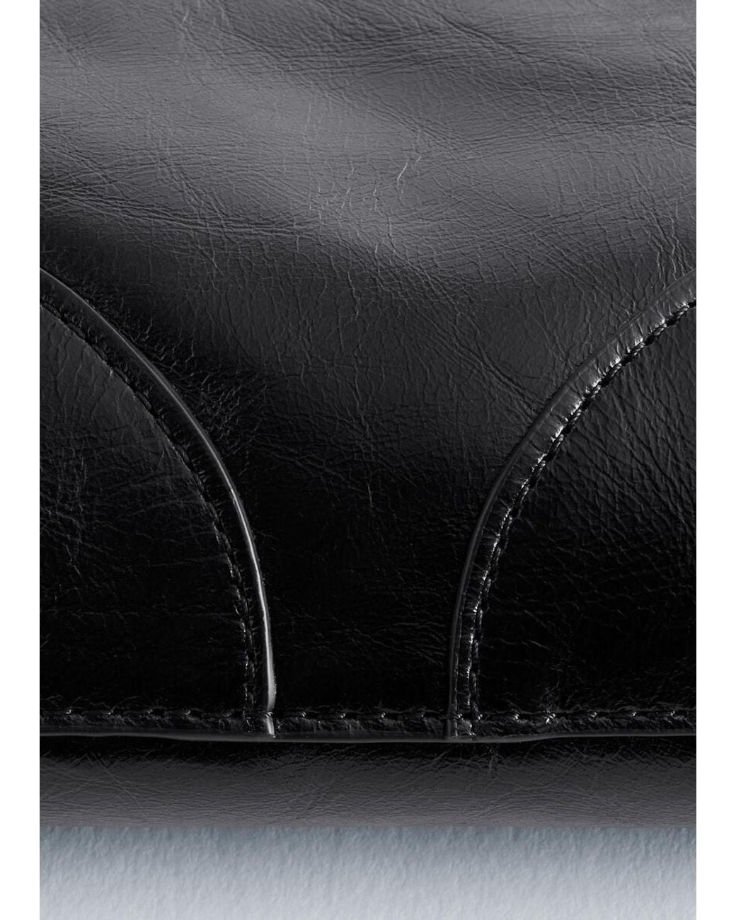 & Other Stories Red Leather Shoulder Bag