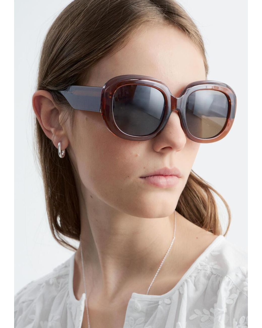 & Other Stories Brown Oversized Sunglasses