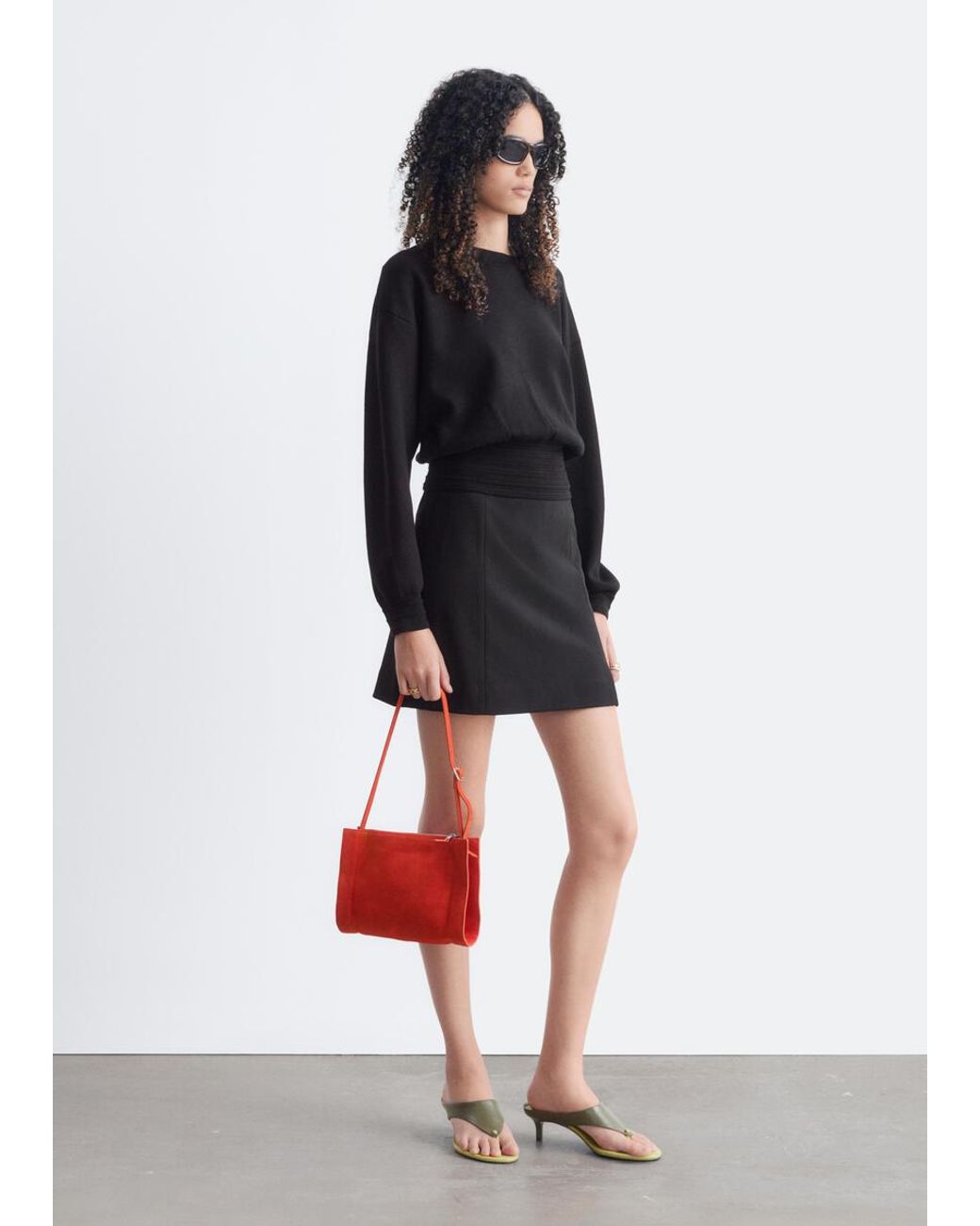 & Other Stories Blue Rib-Trim Knitted Jumper