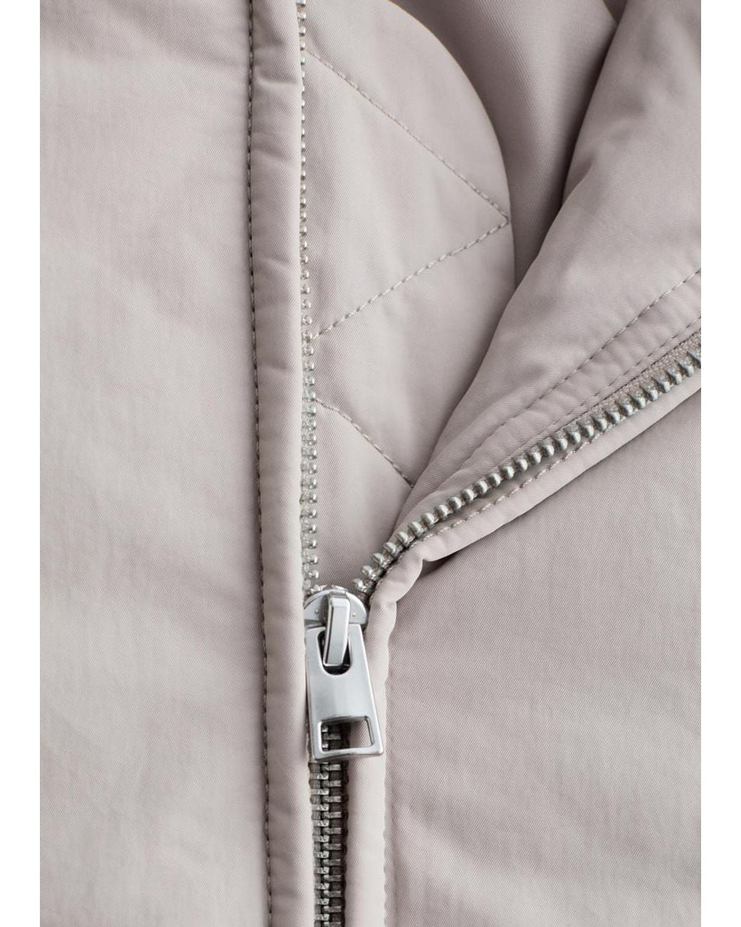 & Other Stories Gray Oversized Bomber Jacket