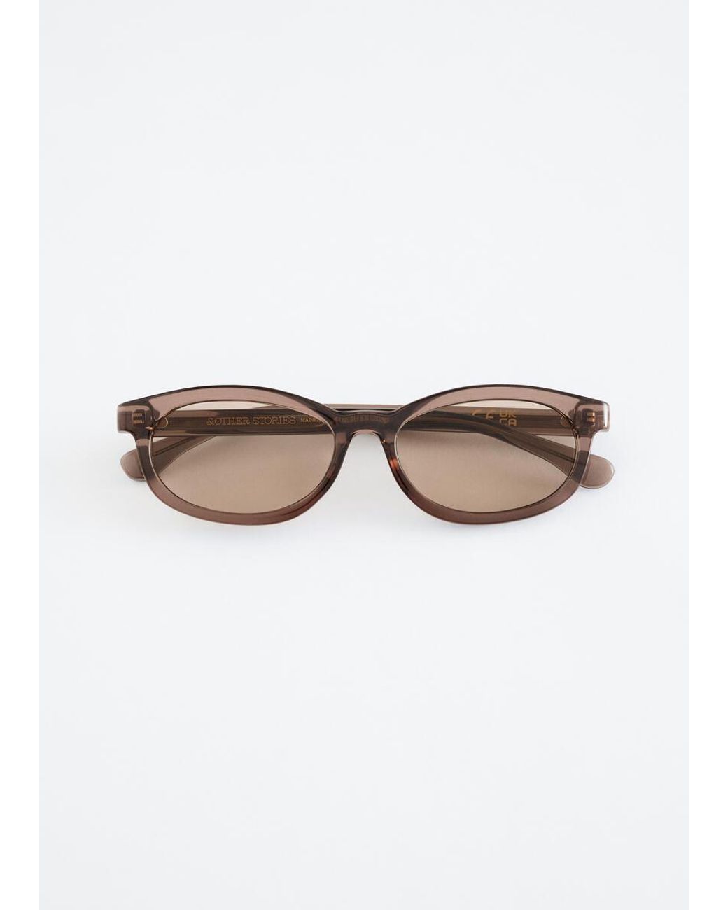 & Other Stories White Narrow Rectangle Sunglasses