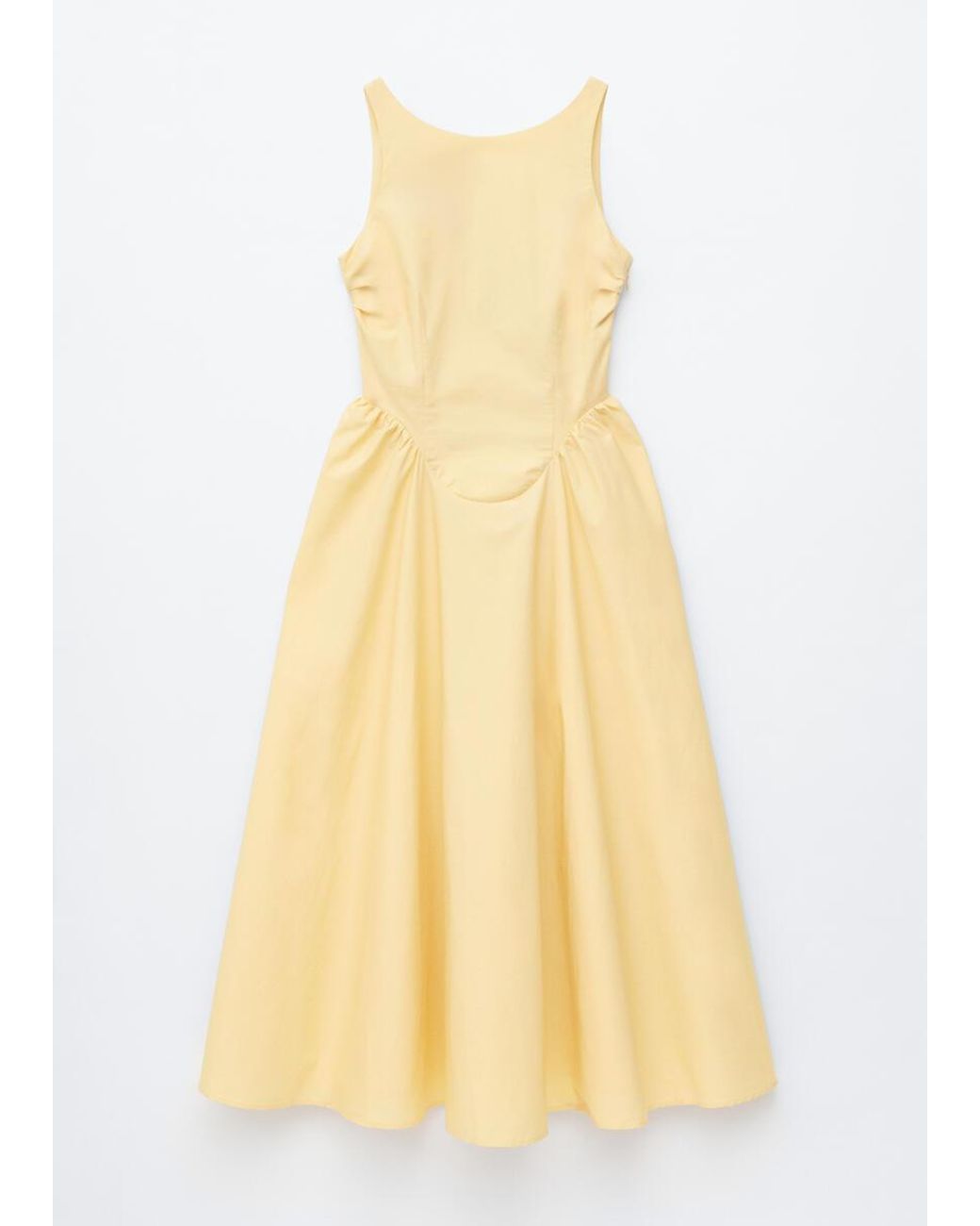 & Other Stories White Tie-Back Midi Dress