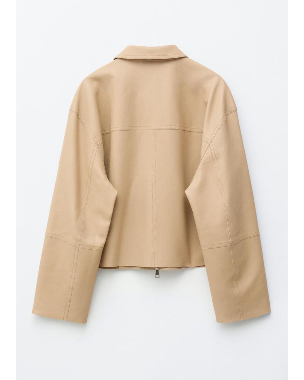& Other Stories Natural Relaxed Leather Jacket