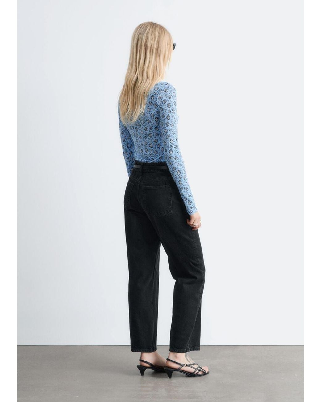 & Other Stories Blue Long-Sleeve Jersey Top