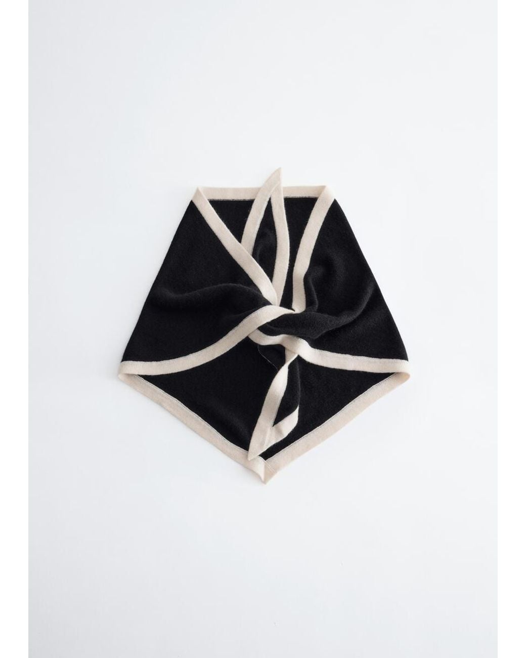 & Other Stories Black Silk-Cashmere Triangle Scarf