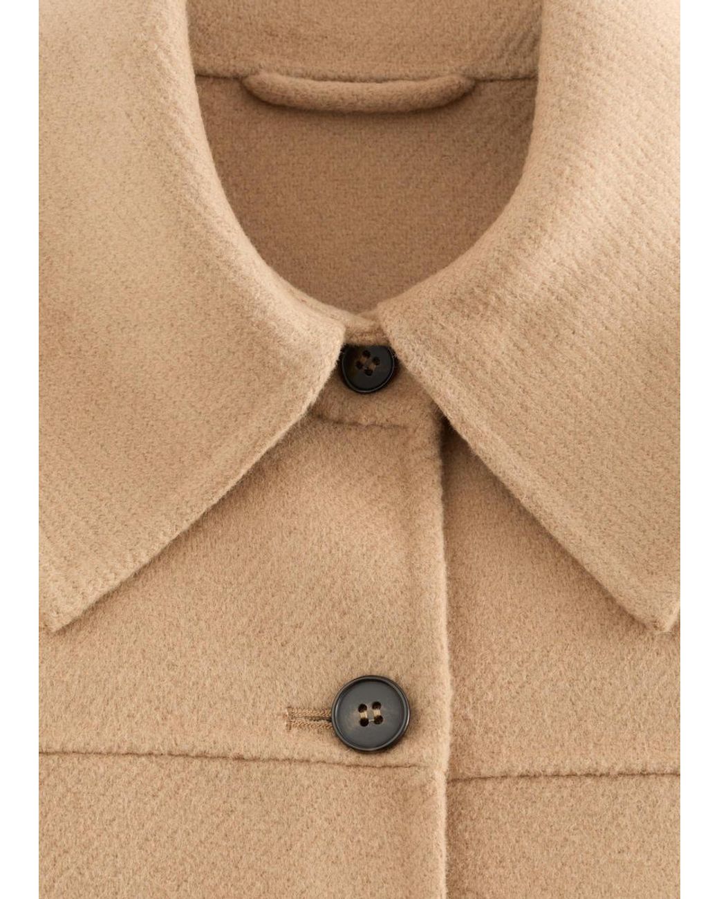 & Other Stories White Tapered Wool Jacket