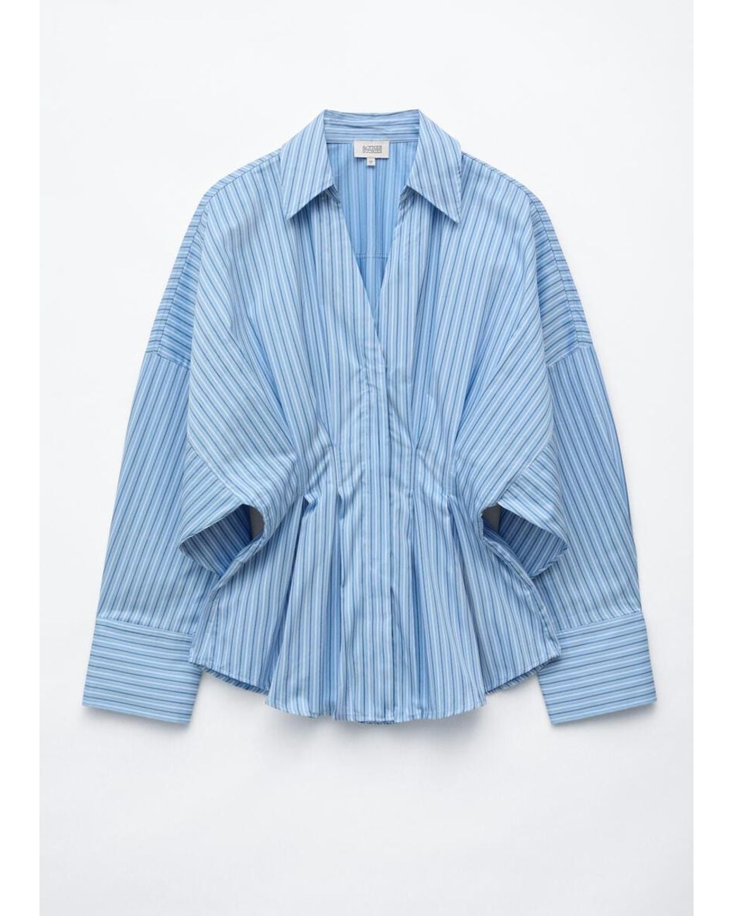 & Other Stories Blue Fitted-Waist Shirt