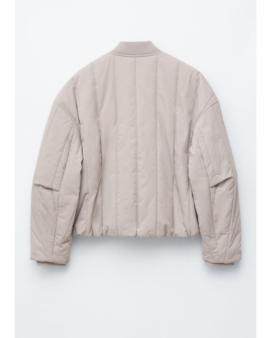 & Other Stories Gray Oversized Bomber Jacket
