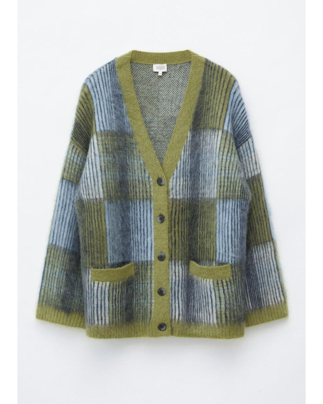 & Other Stories Green Mohair Blend Cardigan