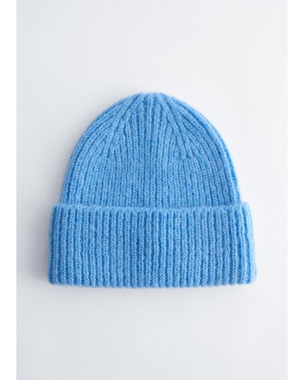 & Other Stories Blue Wool Blend Beanie