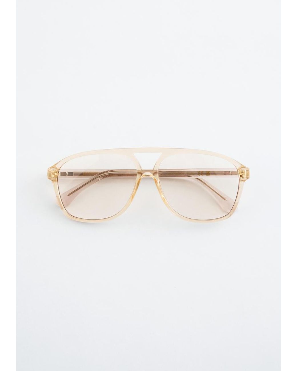 & Other Stories Brown Oversized Aviator Sunglasses