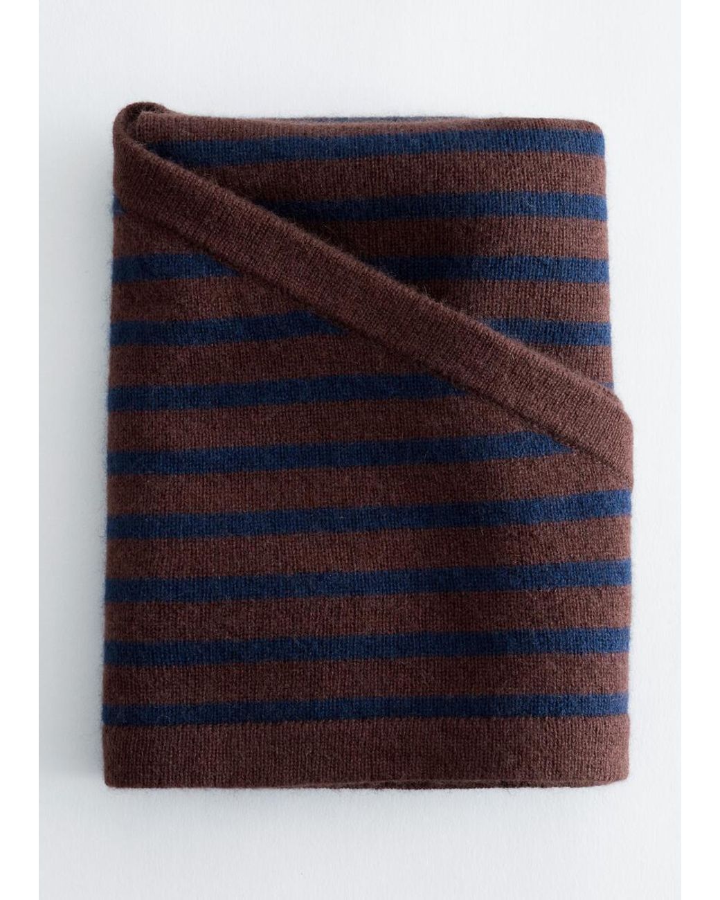 & Other Stories Blue Silk-Cashmere Triangle Scarf