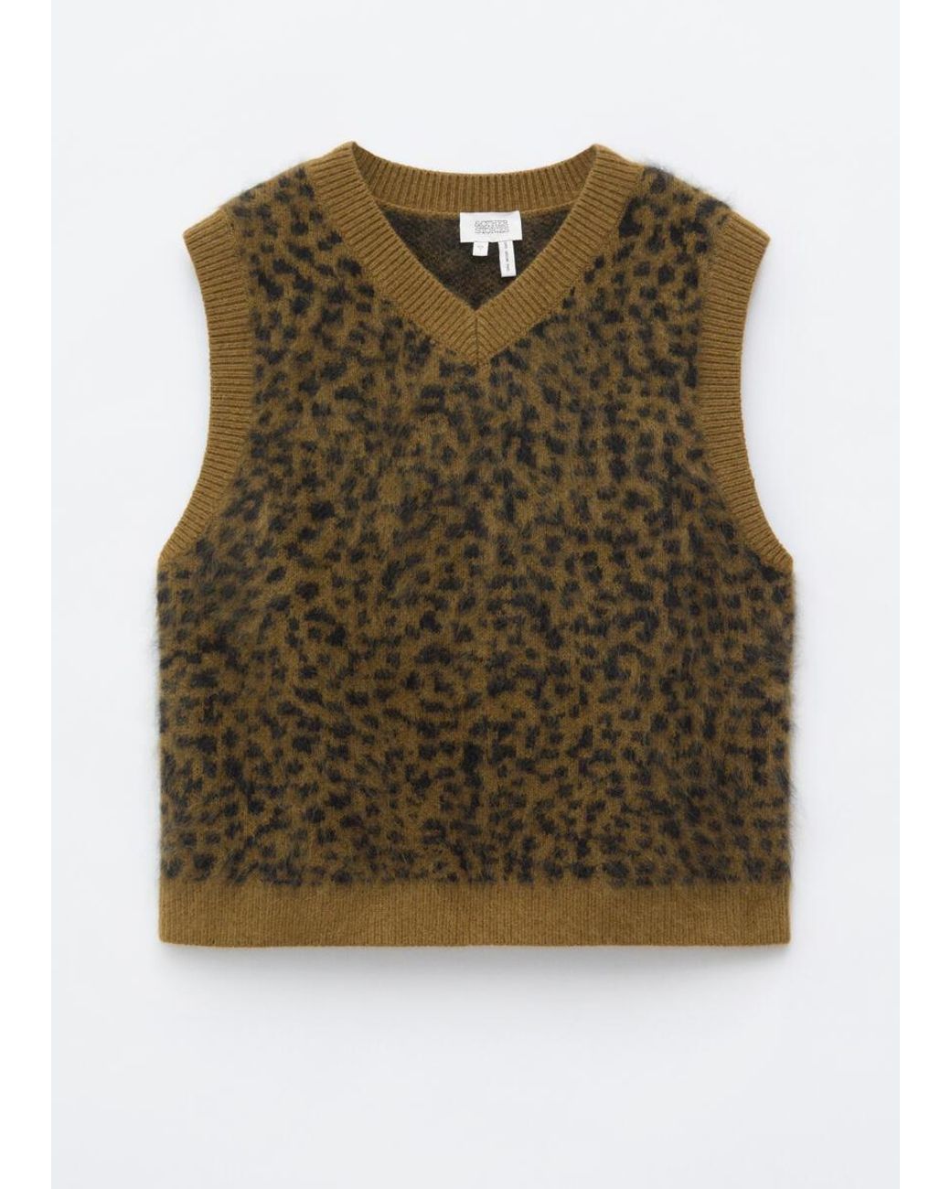 & Other Stories Blue Brushed Wool Jacquard Vest