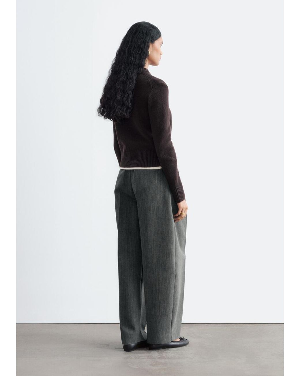 & Other Stories Blue V-Neck Jumper