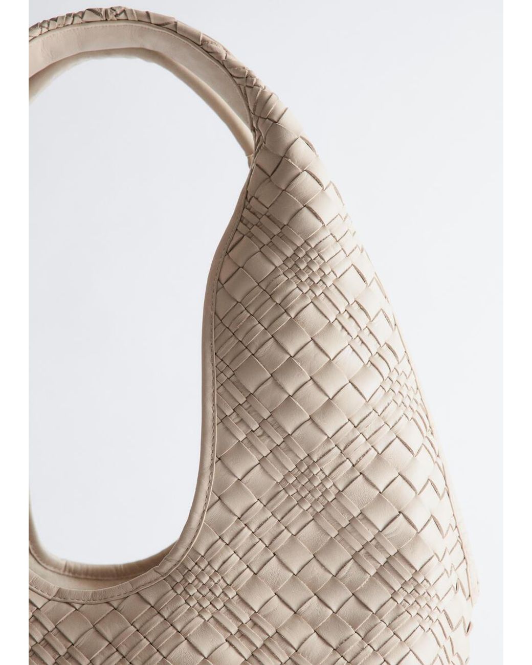 & Other Stories Natural Braided Leather Tote