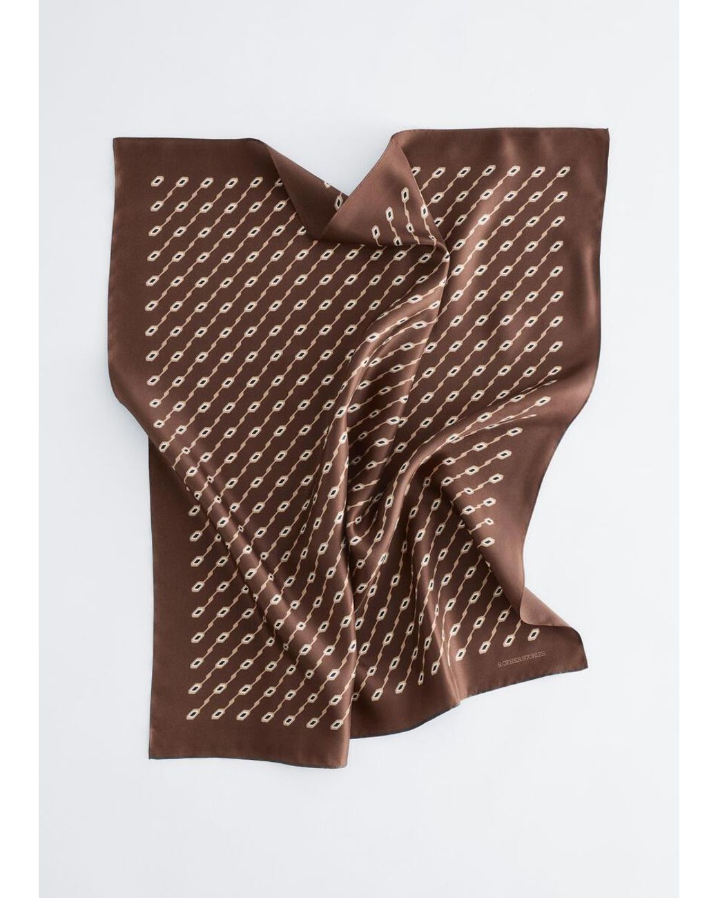 Foulard En Soie Imprimée & Other Stories en coloris Brown