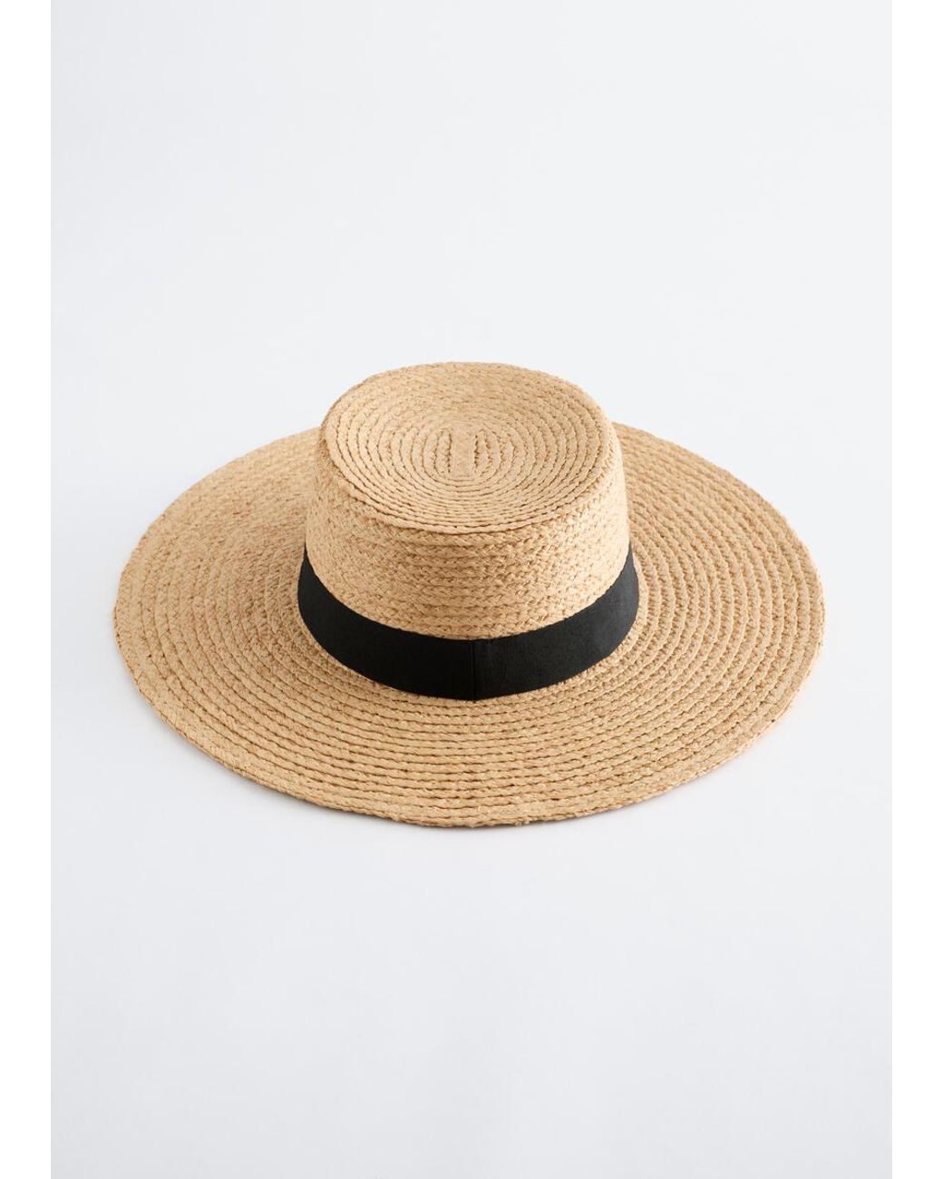 & Other Stories White Grosgrain-Trimmed Raffia Straw Hat