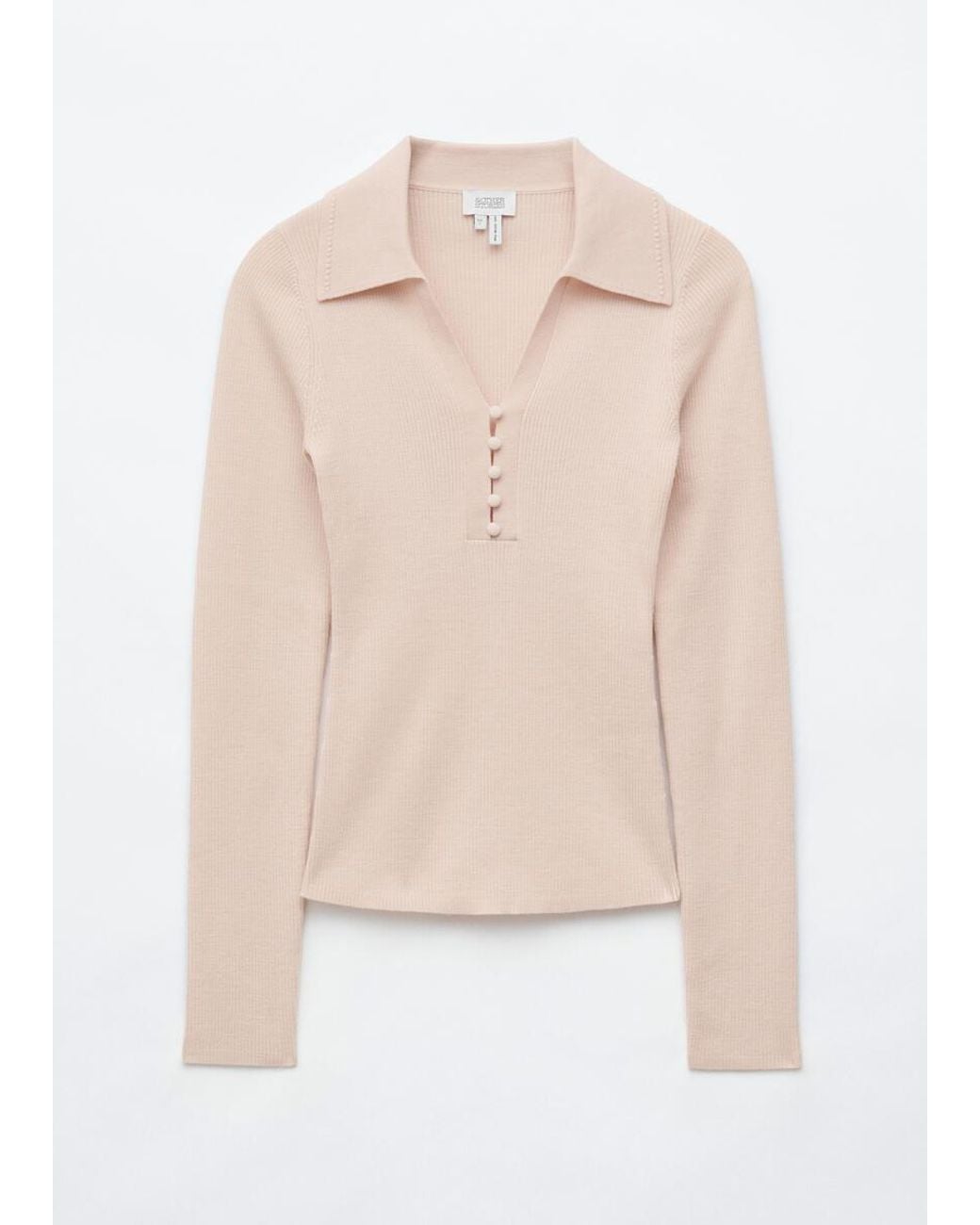 & Other Stories Black Button-Detail Wool Top