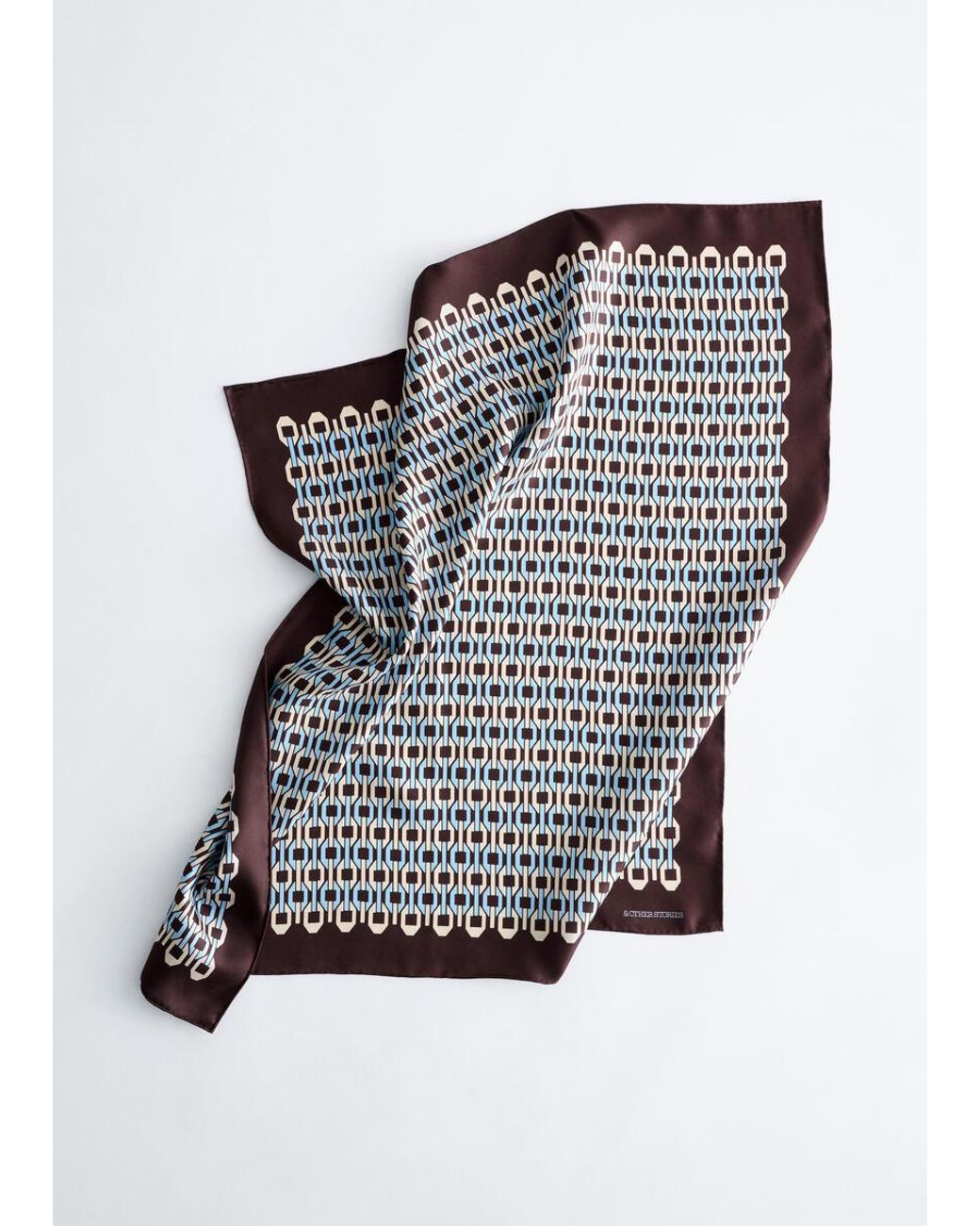 & Other Stories White Printed Silk Scarf