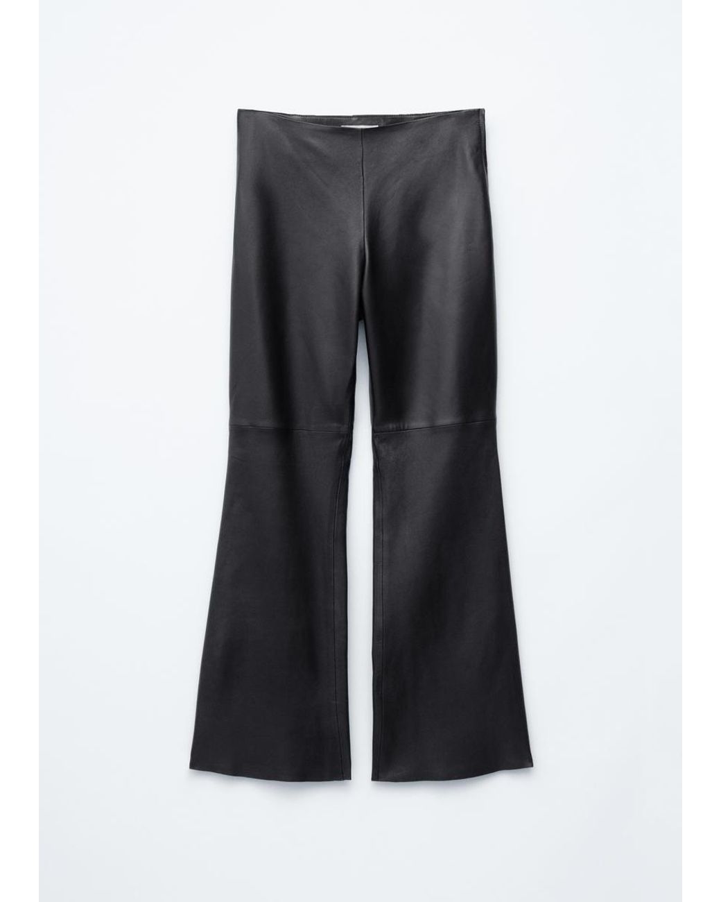 & Other Stories Blue Bootcut Leather Trousers