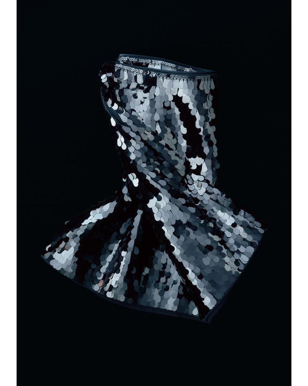 & Other Stories Black Sequin Mini Skirt