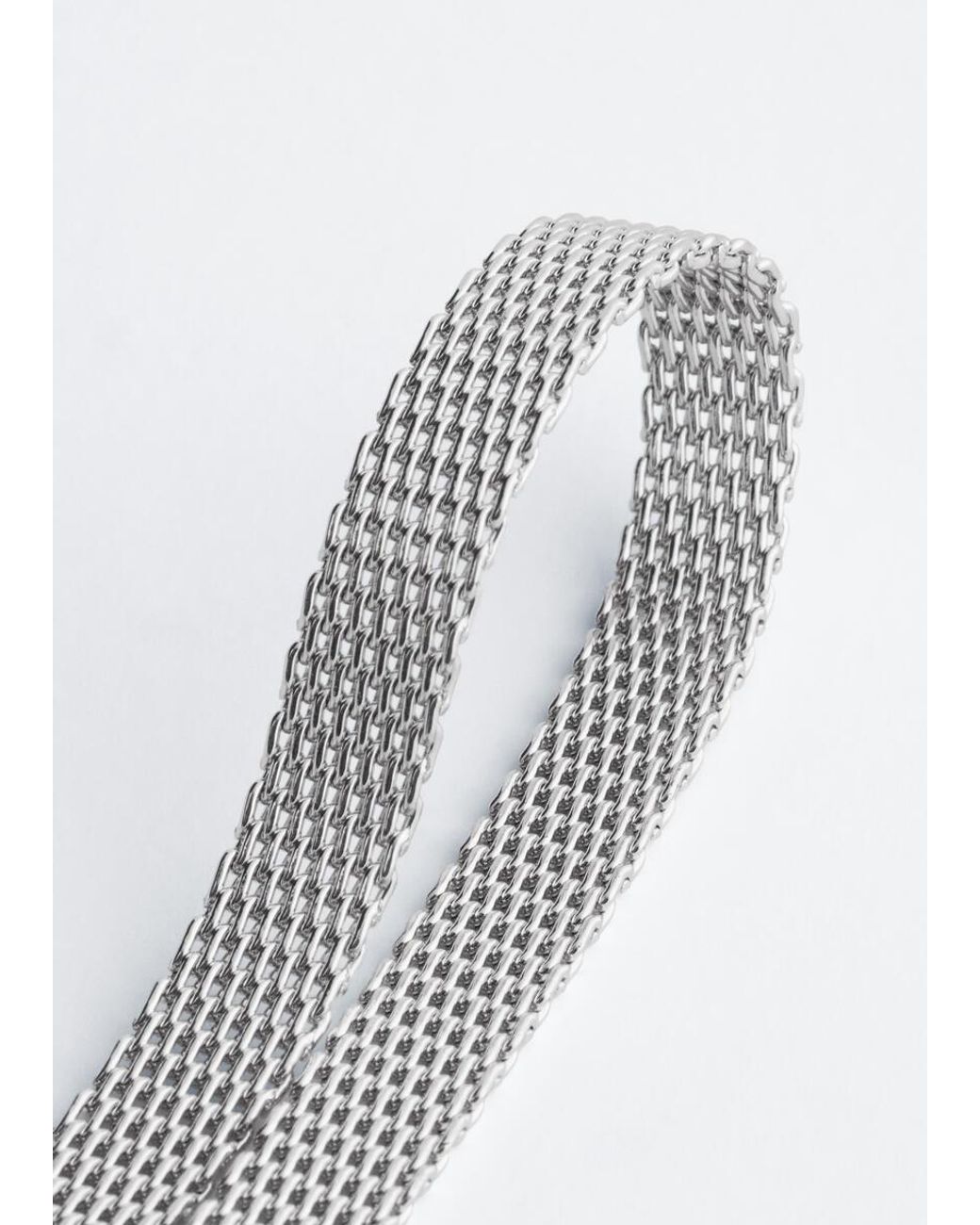 & Other Stories White Flat Chain Necklace