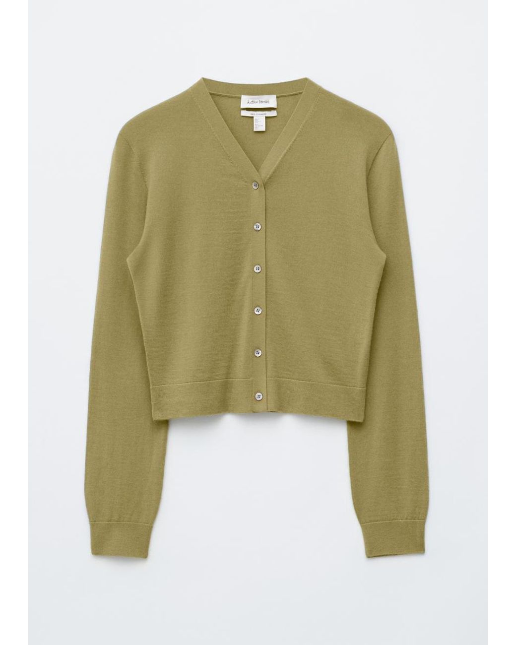 & Other Stories White Cropped Cashmere Cardigan