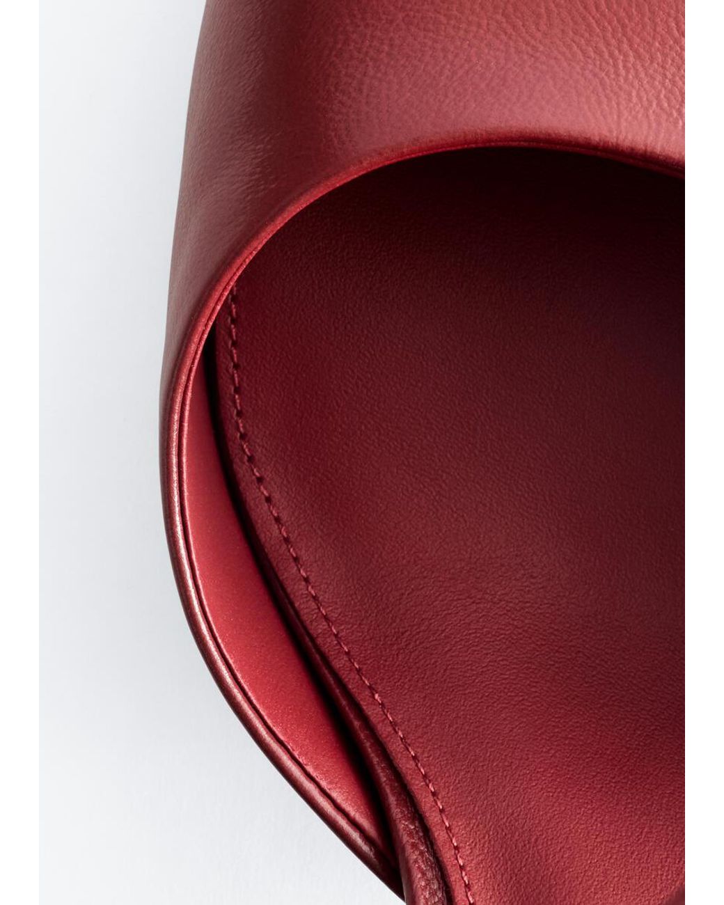 & Other Stories Red Block Heel Leather Pump