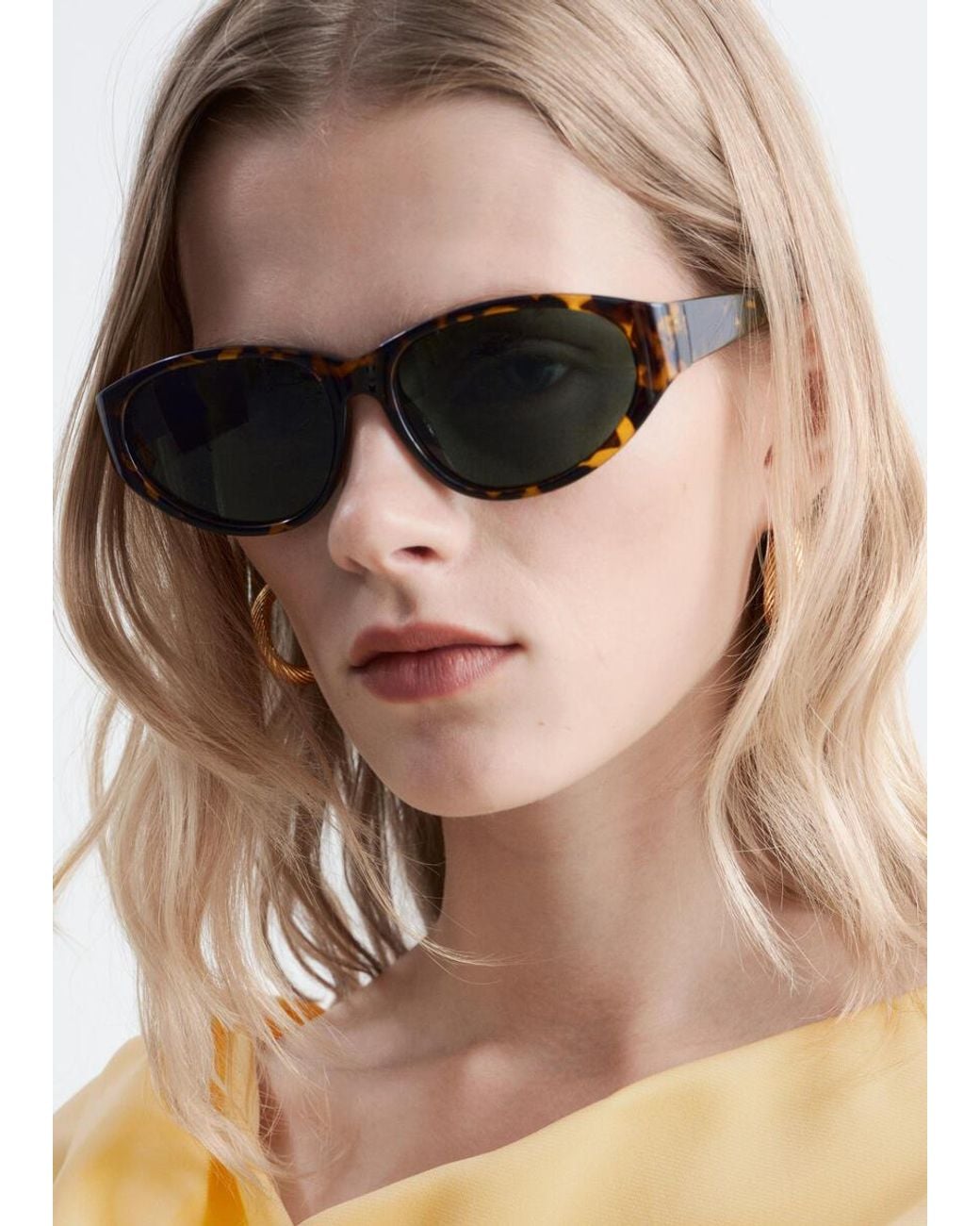 & Other Stories Brown Oval Cat-Eye Sunglasses