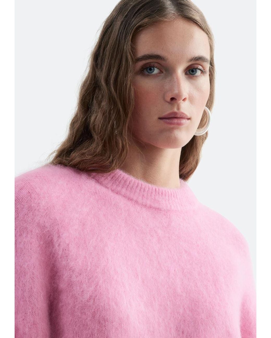 & Other Stories Pink Mohair-Blend Jumper