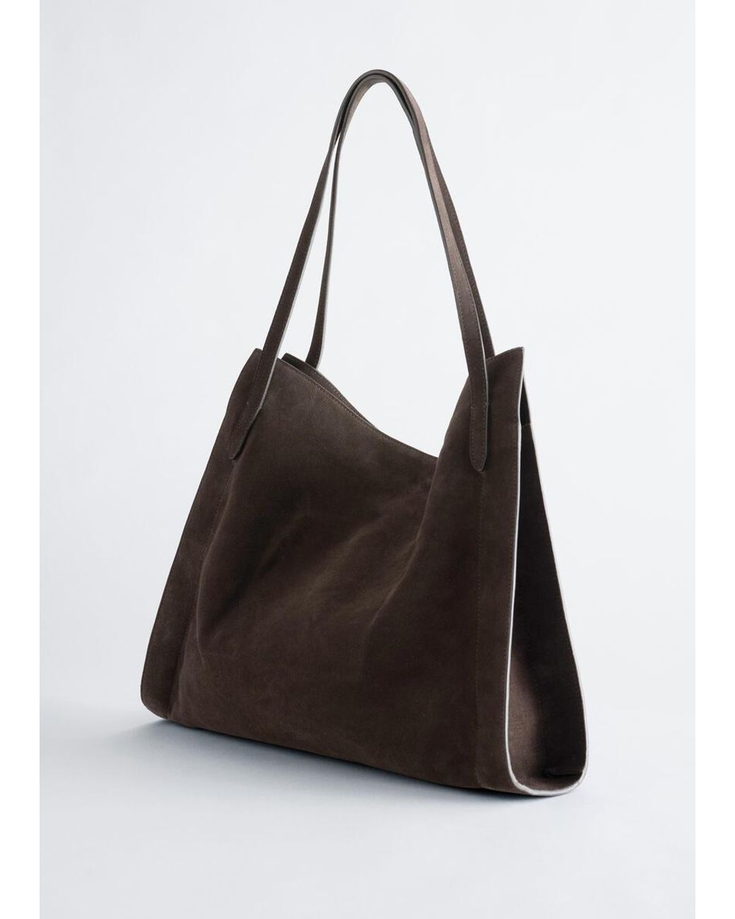 & Other Stories Natural Split Suede Tote