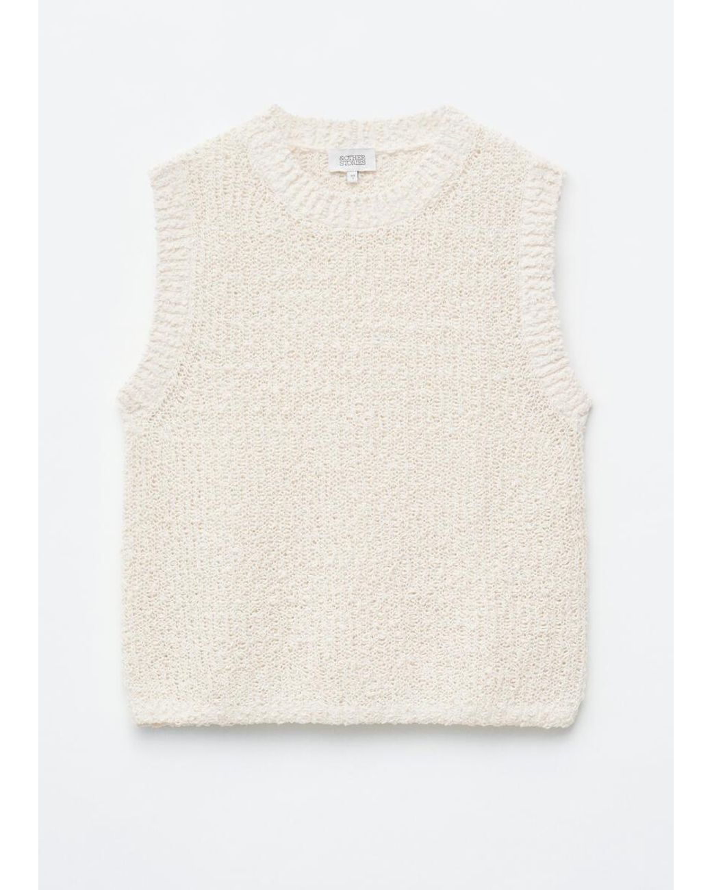 & Other Stories White Silk-Cotton Vest Top