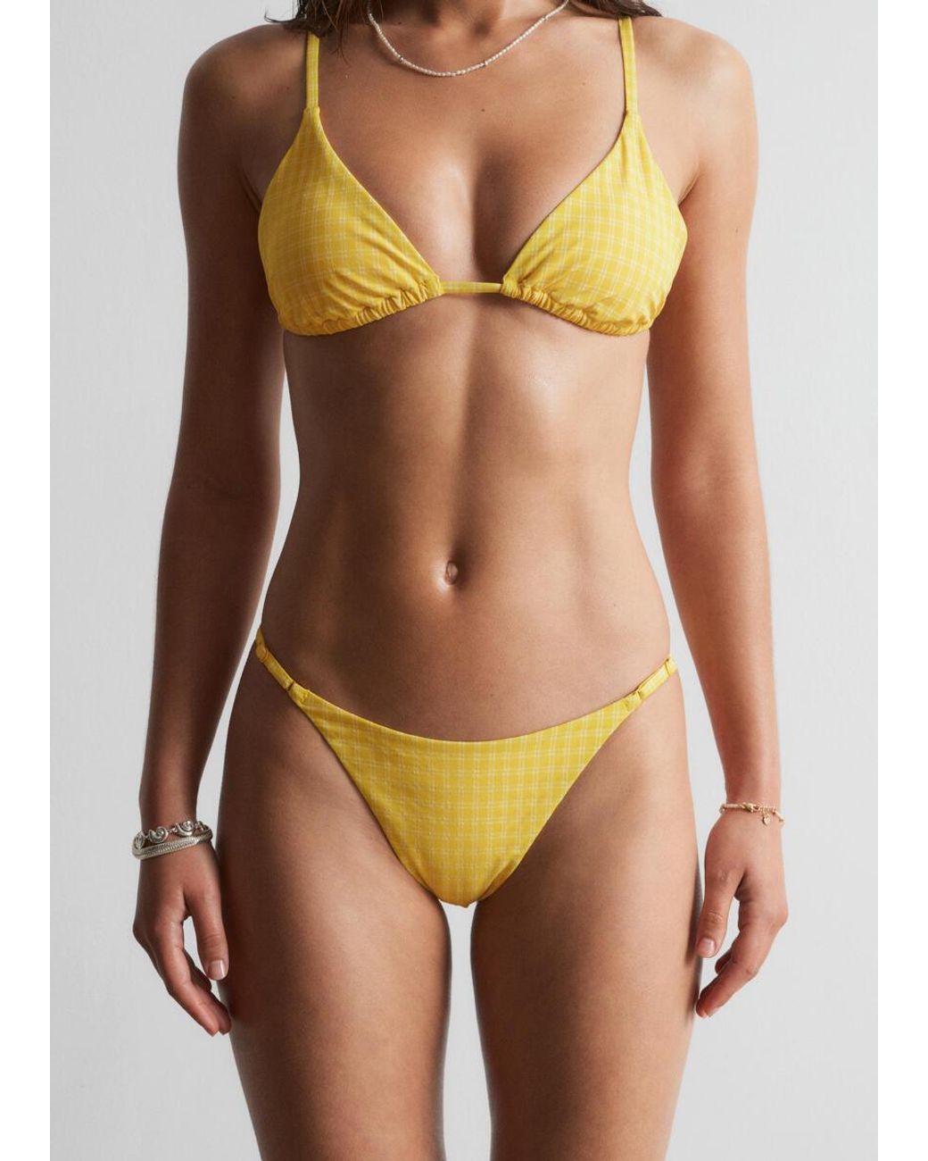& Other Stories Natural Triangle Bikini Top