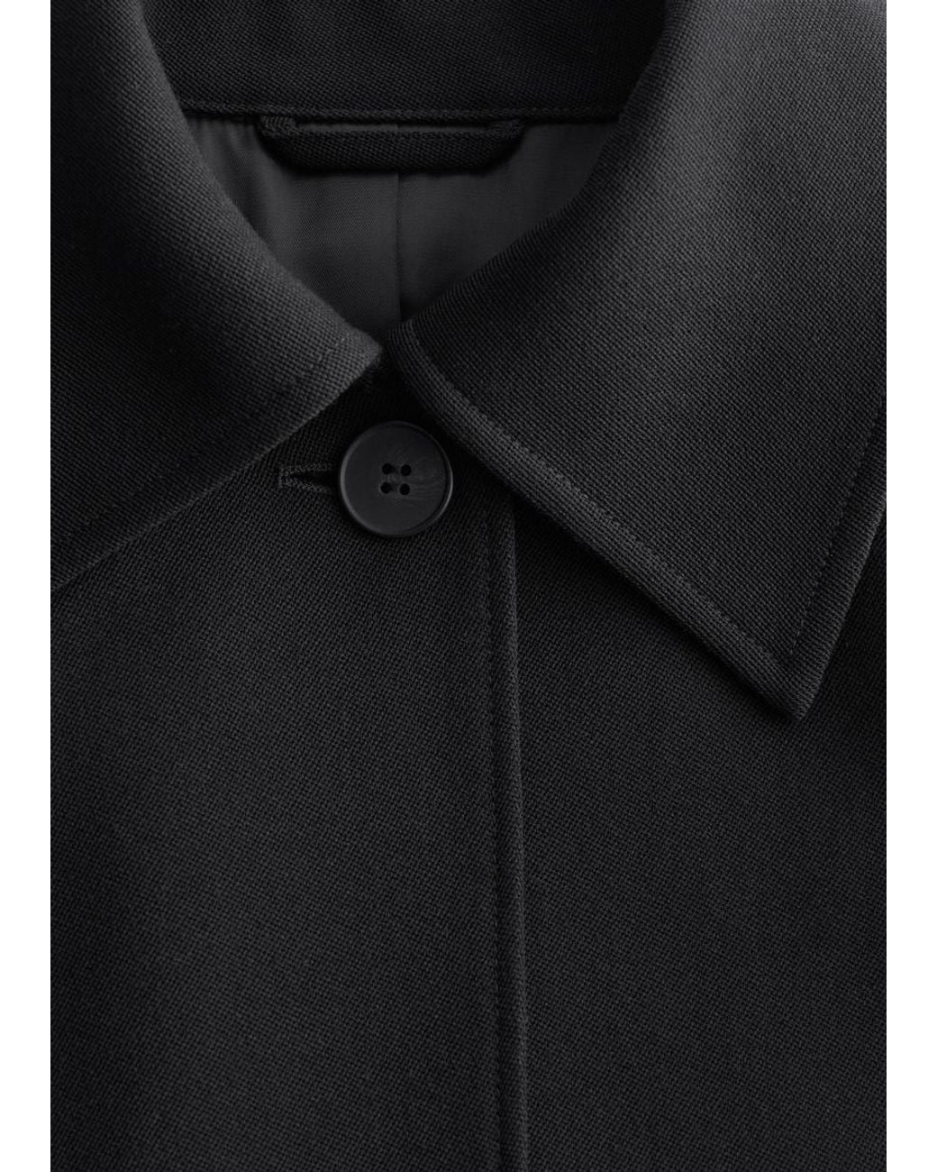 & Other Stories White Tie-Belt Wool Trench Coat