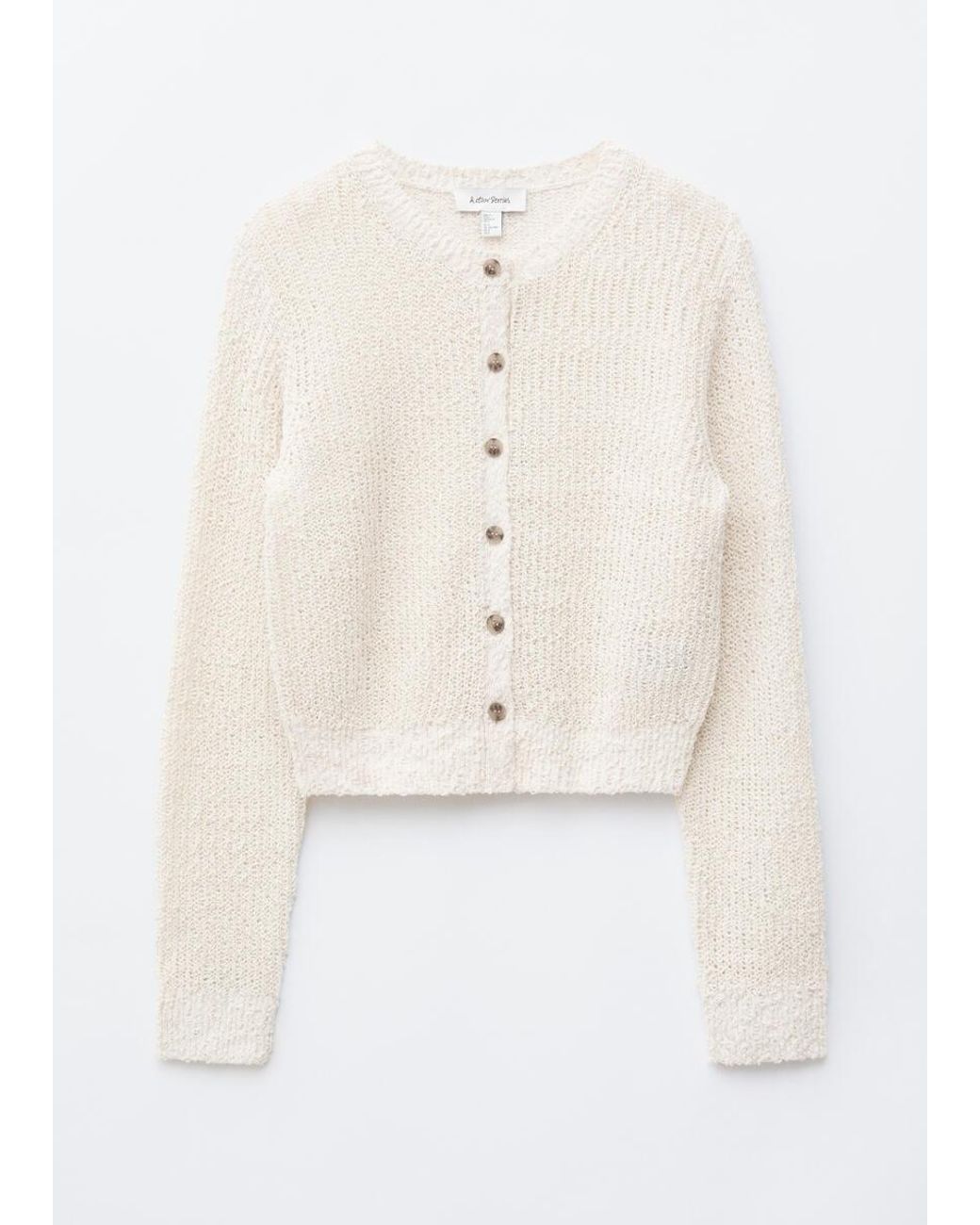 & Other Stories White Silk-Cotton Cardigan