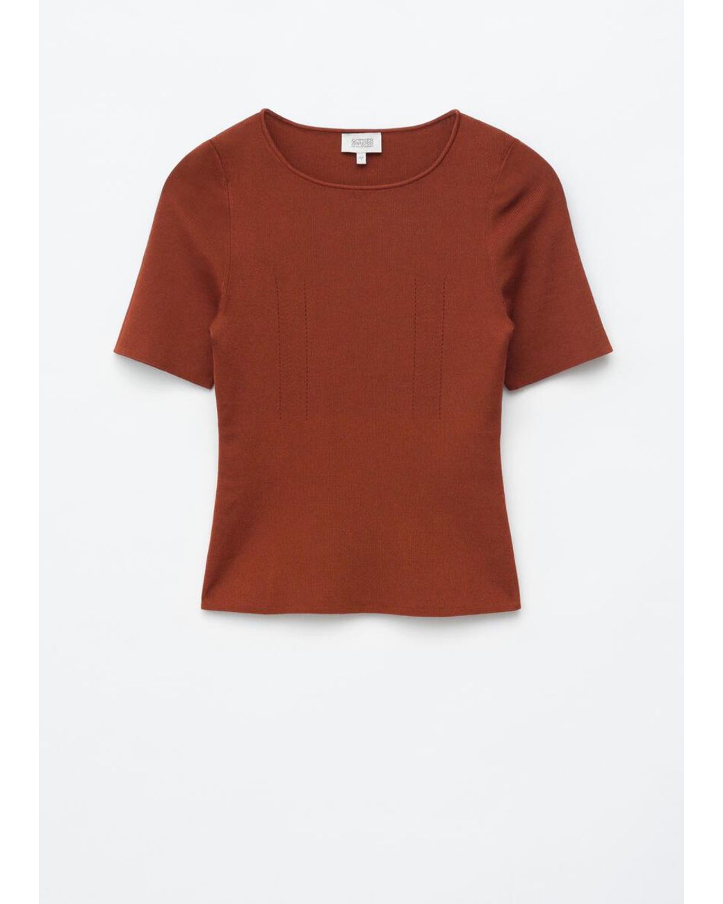 & Other Stories Red Slim Knitted T-Shirt