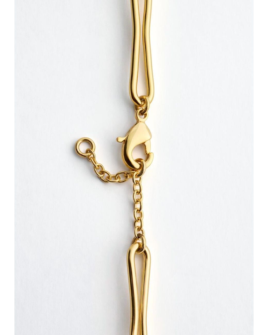 & Other Stories White Polished Brass Chain Necklace