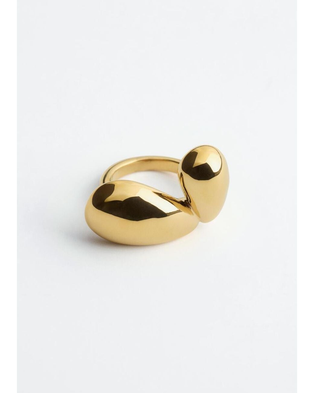 & Other Stories Metallic Sculptural Brass Ring