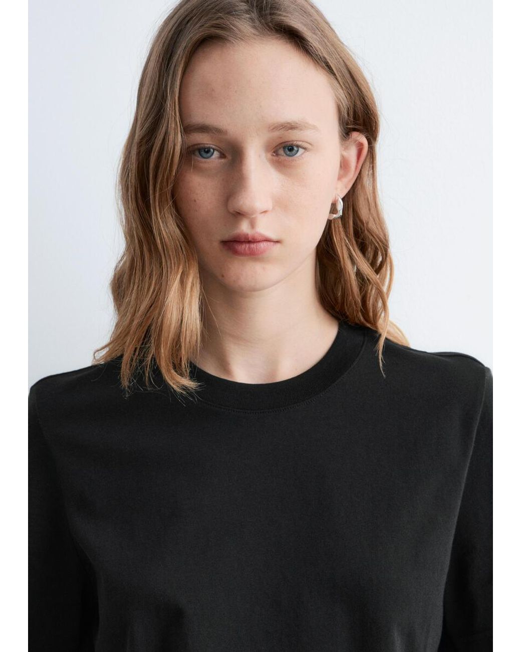 & Other Stories Black Relaxed Crewneck T-shirt