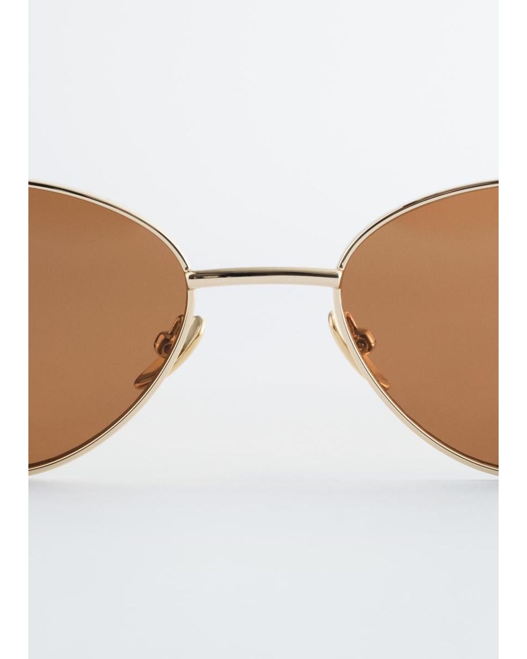 & Other Stories Brown Wire-Frame Oval Sunglasses