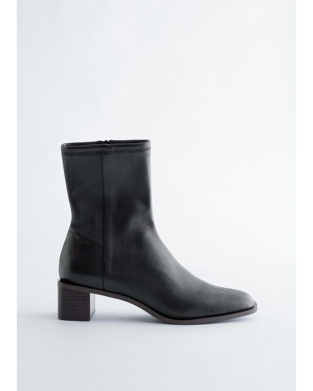 & Other Stories Black Nappa Sock Boots